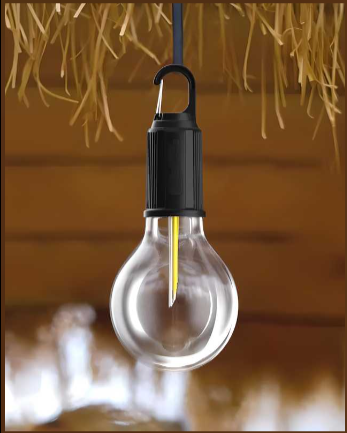 Decorative Hanging Bulb with 3 Modes Tent Lamp for Camping Pack of 1